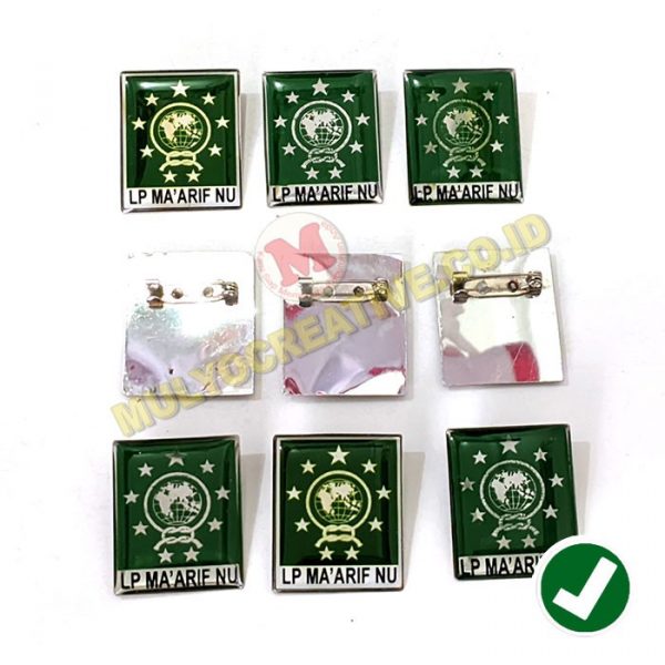 Pin Model Kotak Lencana Pin Logo LP Ma’arif NU Murah pesan pin enamel