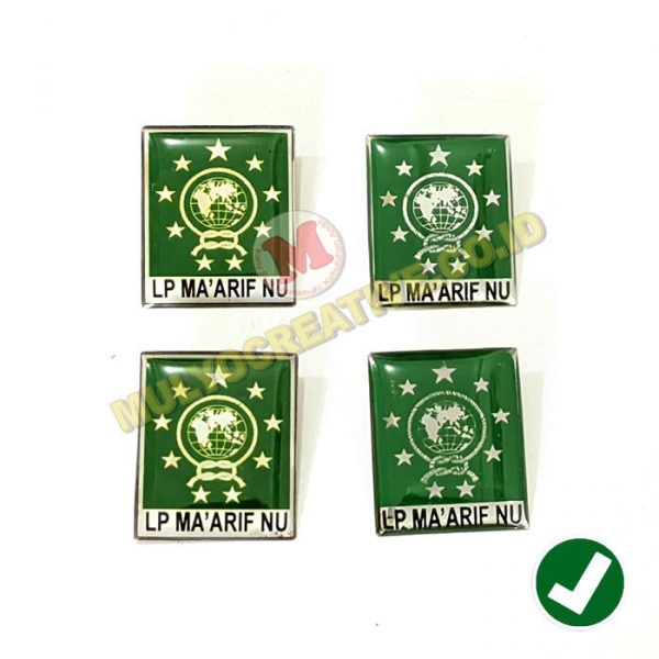 Pin Model Kotak Lencana Pin Logo LP Ma’arif NU Murah pesan pin enamel