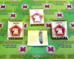 Pin Gerindra terbuat dari logam kuningan Order dan Pesan sekarang juga di Mulyo Creative